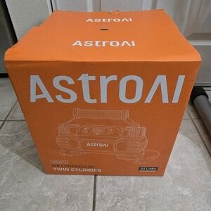 Orange Air Compressor Twin Cylinder